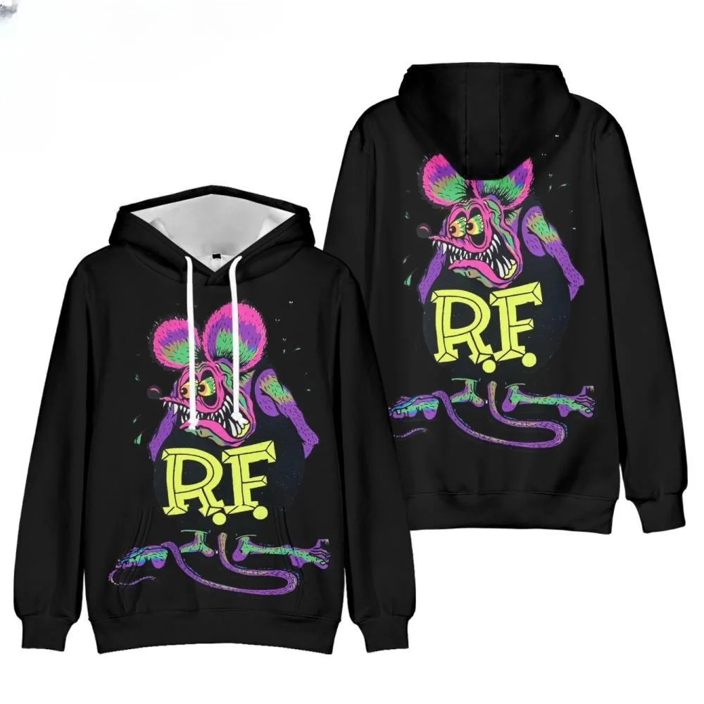 Sweat à capuche Rat Fink pour hommes et femmes, pulls pour enfants, sweat-shirt Anime, streetwear décontracté, vêtements Y-Kawaii, haute qualité