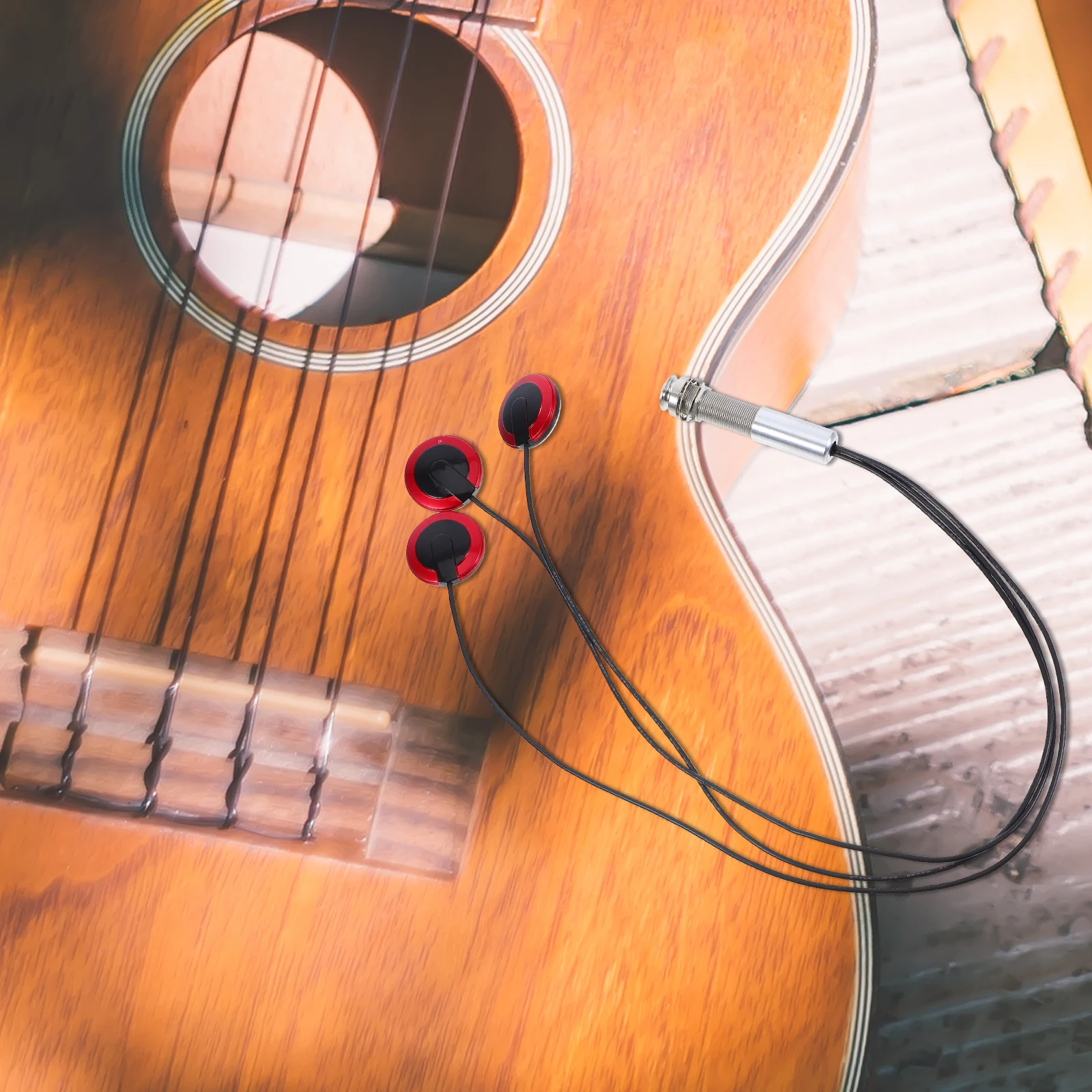 

High Sensitivity Guitar Pickup Kalimba Self Adhesive Piezo Transducer for Guitar Ukulele Banjo Acoustic Sound Enhancement