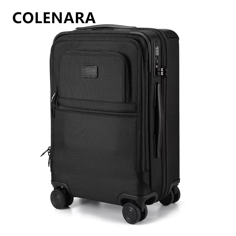 COLENARA 20Inch Men's Suitcase Women's Travel Boarding Box Oxford Cloth Trolley Case Expandable Password Box Rolling Luggage