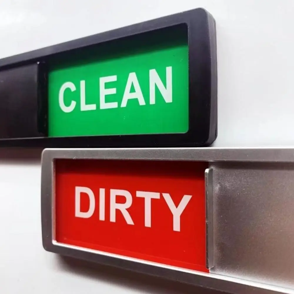 New Acrylic Dishwasher Cleaning Sign Slide Shutter Design Easy To Read Room Cleaning Tips Clean Dirty Sign Kitchen Use