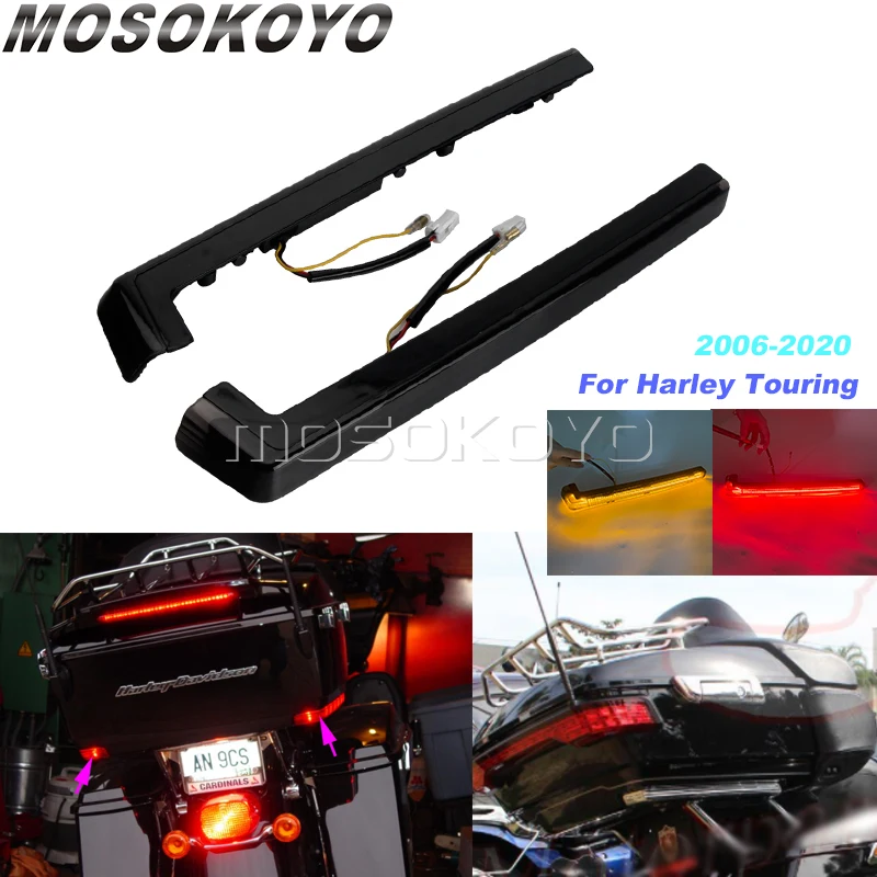 

Motorcycle Tour Pak Pack Accent Side Panel LED Light Taillight For Harley Touring Road King Road Glide FLHR FLHX FLTRX 2006-20