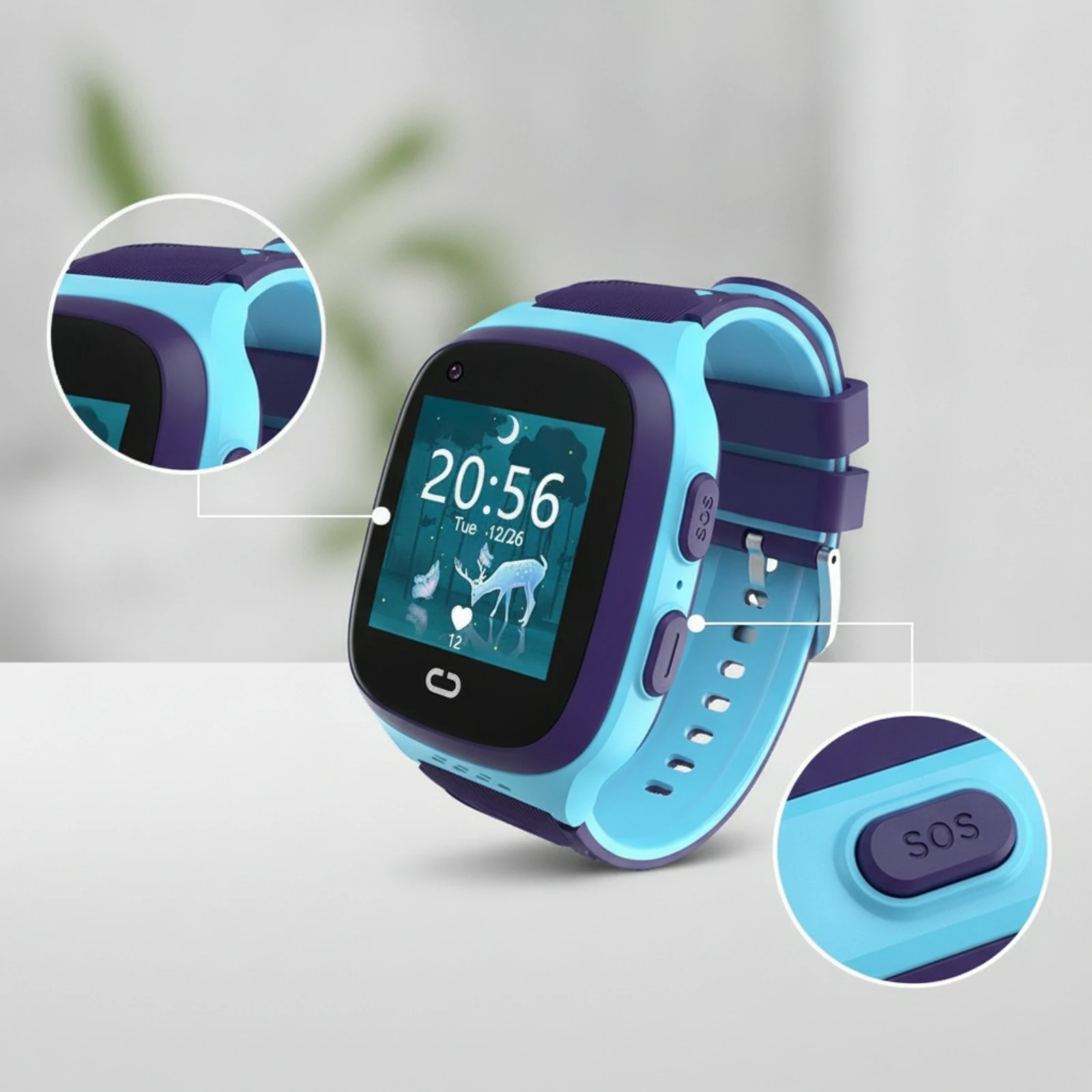 Kids Smart Watch Phone Adjustable Children's Smart Watch Smartwatch Alarm Wrist-Worn for Parents, Daily Use, School