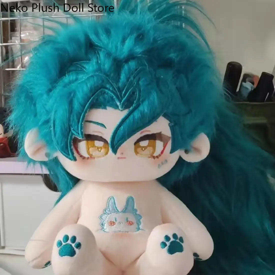 Wuthering ondas jiyan xiangli yao jogo 20cm bonito macio pelúcia boneca corpo cosplay dos desenhos animados vestir-se brinquedo figuras bonecas presente