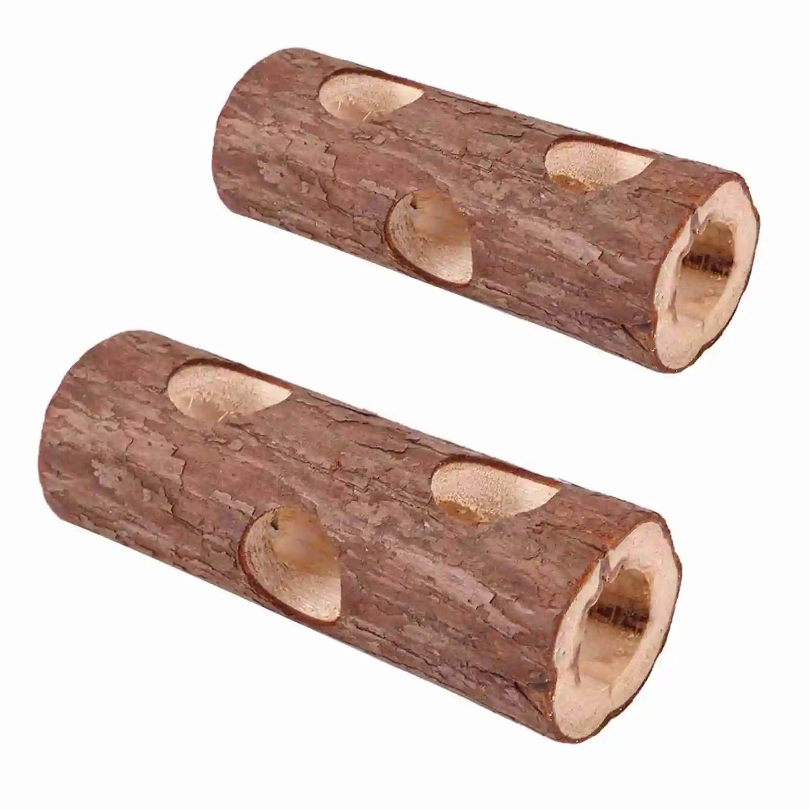 Túnel de madera para hámster, tubo de ejercicio versátil para animales, juguete para masticar para conejo, hurón, hámster, conejillo de indias