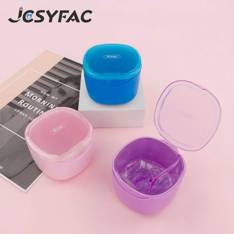 

Portable Mouth Guard Box Retainer Case Oral Cleaning False Teeth Denture Storage Box Teeth Aligner Braces Box Orthodontic