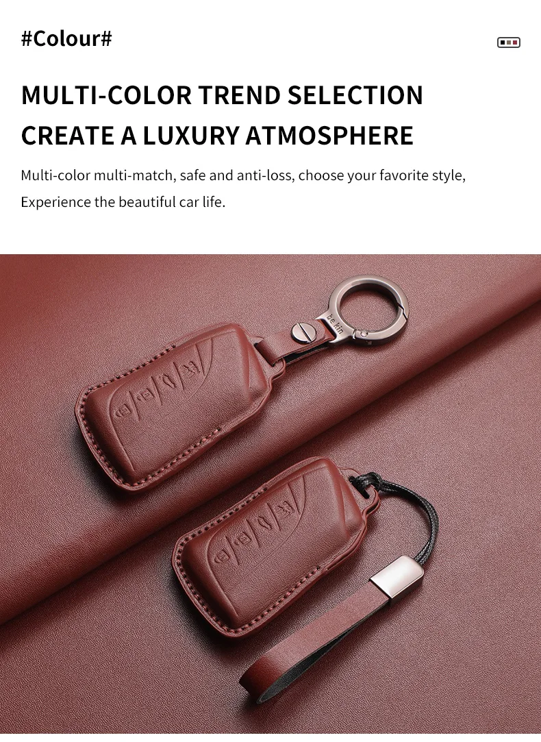 Echtes Leder Autoschlüssel-Etui für Lexus NX ES UX US RC LX GX IS RX 200 250h 350h LS 450h 260h 300h UX200 Autoschlüsselanhänger-Hülle – Detail 8