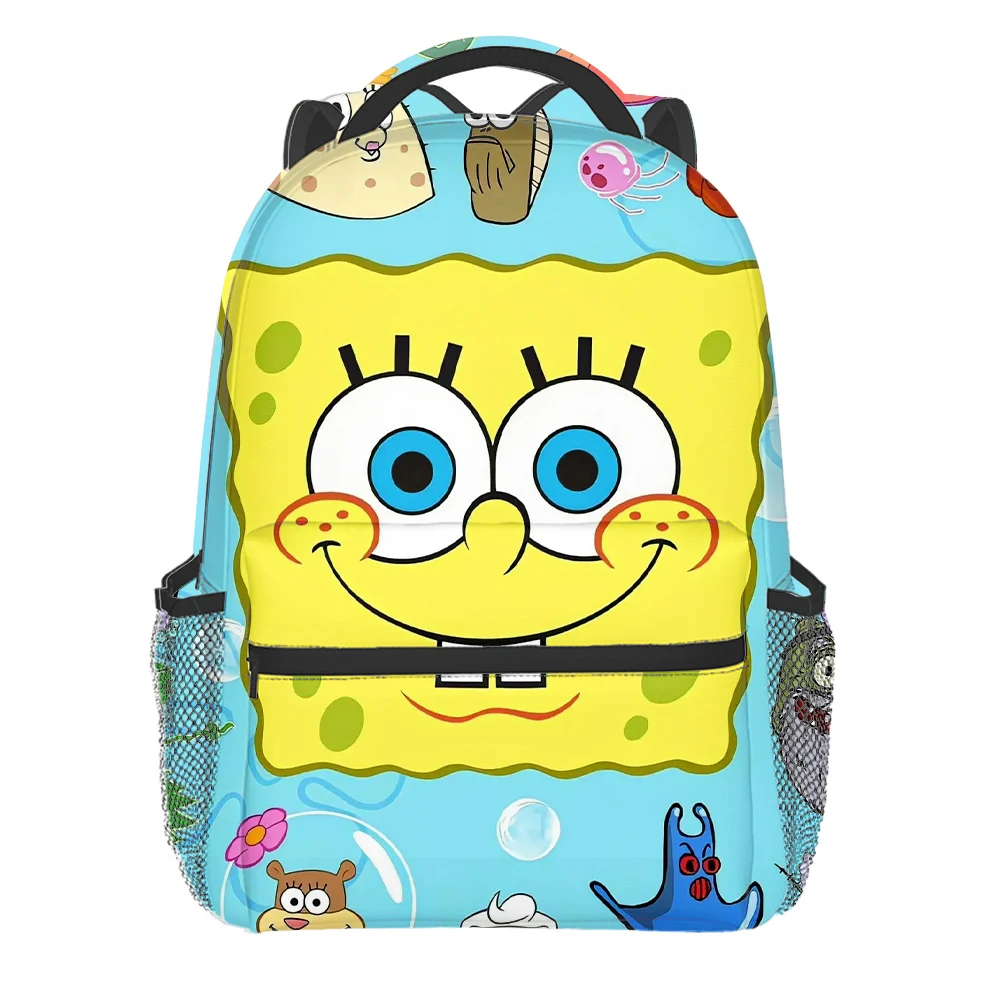 SpongeBob SquarePants Backpack Storage Student Book/pen SchoolBag Supplies Anime Cartoon Office Computer Knapsack Vogue Kid Girl