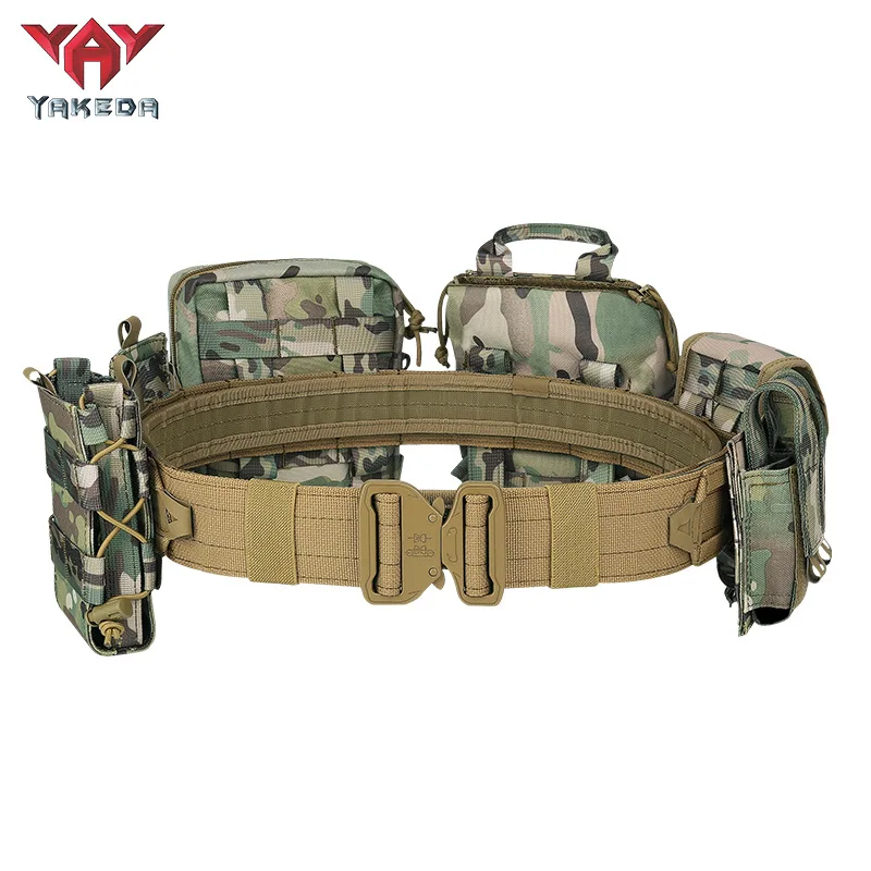 

YAKEDA 8 in 1 Special Forces 1000D Tactical Belt Bag Waistpack Camouflage CS Shooting Hunting Accessories Package
