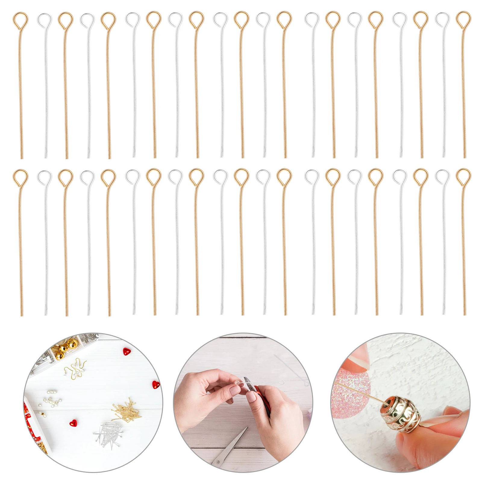 

1200Pcs Straight Eye Jewelry Making Accessories for Craft Projects Handmade Bracelets Earrings Necklaces Supplies