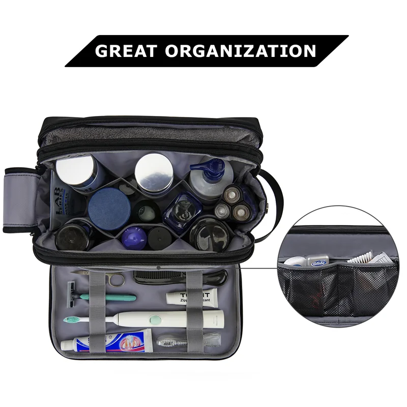 BAGSMART Toiletry Bag Men Large Capacity Men's Necessaire Travel Makeup Bag Waterproof Women Cosmetic Travel Organizer