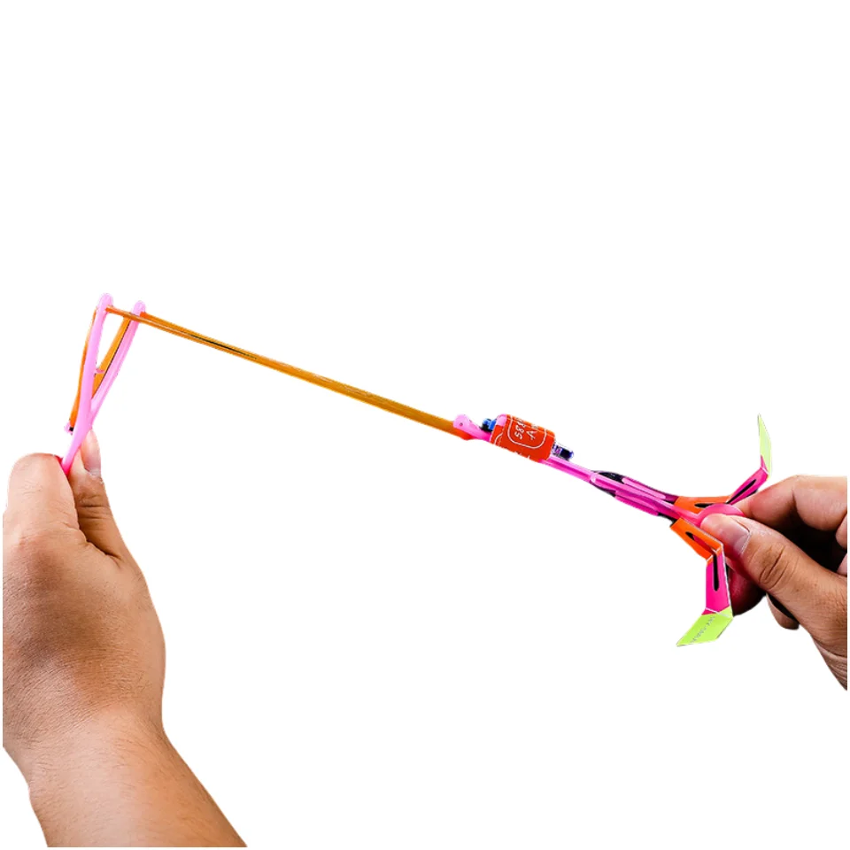 Luce a LED Fionda Elastico Catapulta Elicottero Giocattoli volanti Divertente Freccia Razzo Bambini Festa di compleanno Bomboniere Regalo Pinata Riempitore