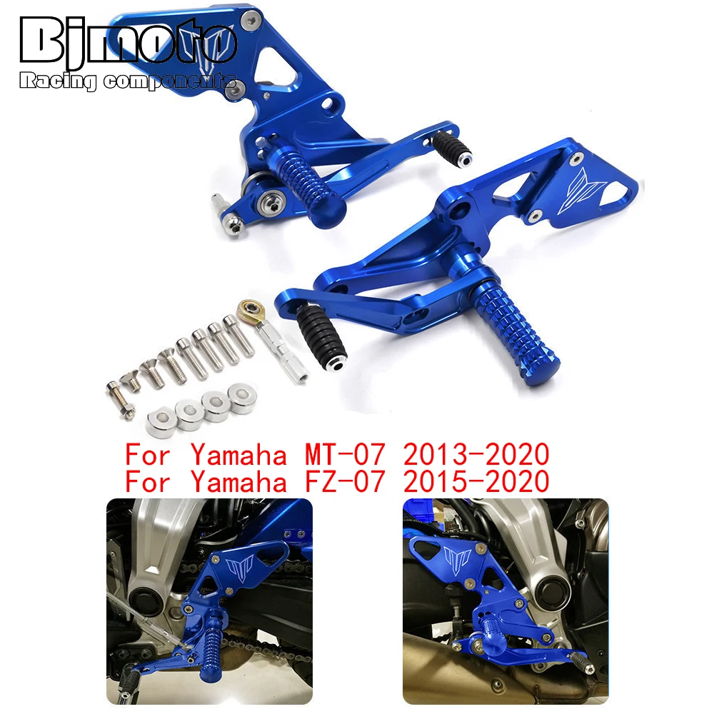 

MT07 2020 CNC Adjustable Rearset Footpeg Footrest Rear Set For Yamaha FZ07 MT07 MT FZ 07 FZ-07 MT-07 2013 2014 2015 2016-2018