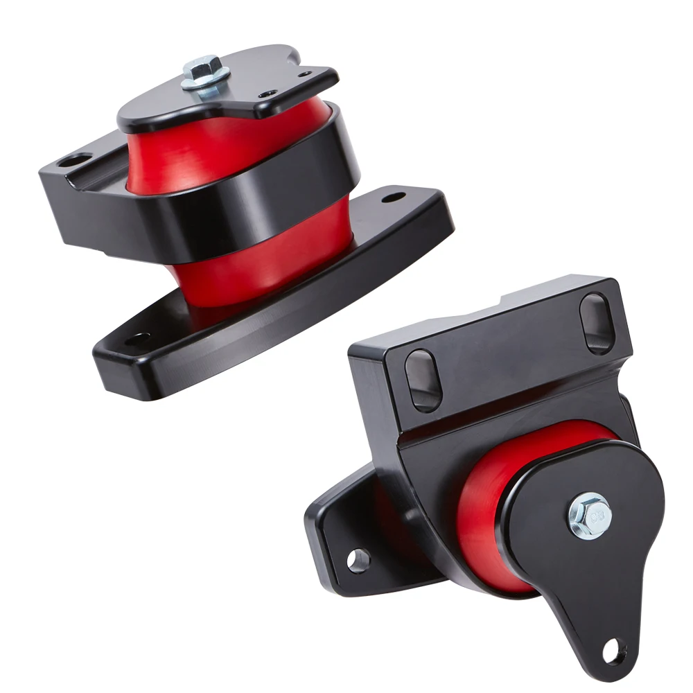 Engine Motor Mount Kit For VW Golf MK4 Golf Jetta 85A Durameter Aluminium With Red Polyurethane Bushing