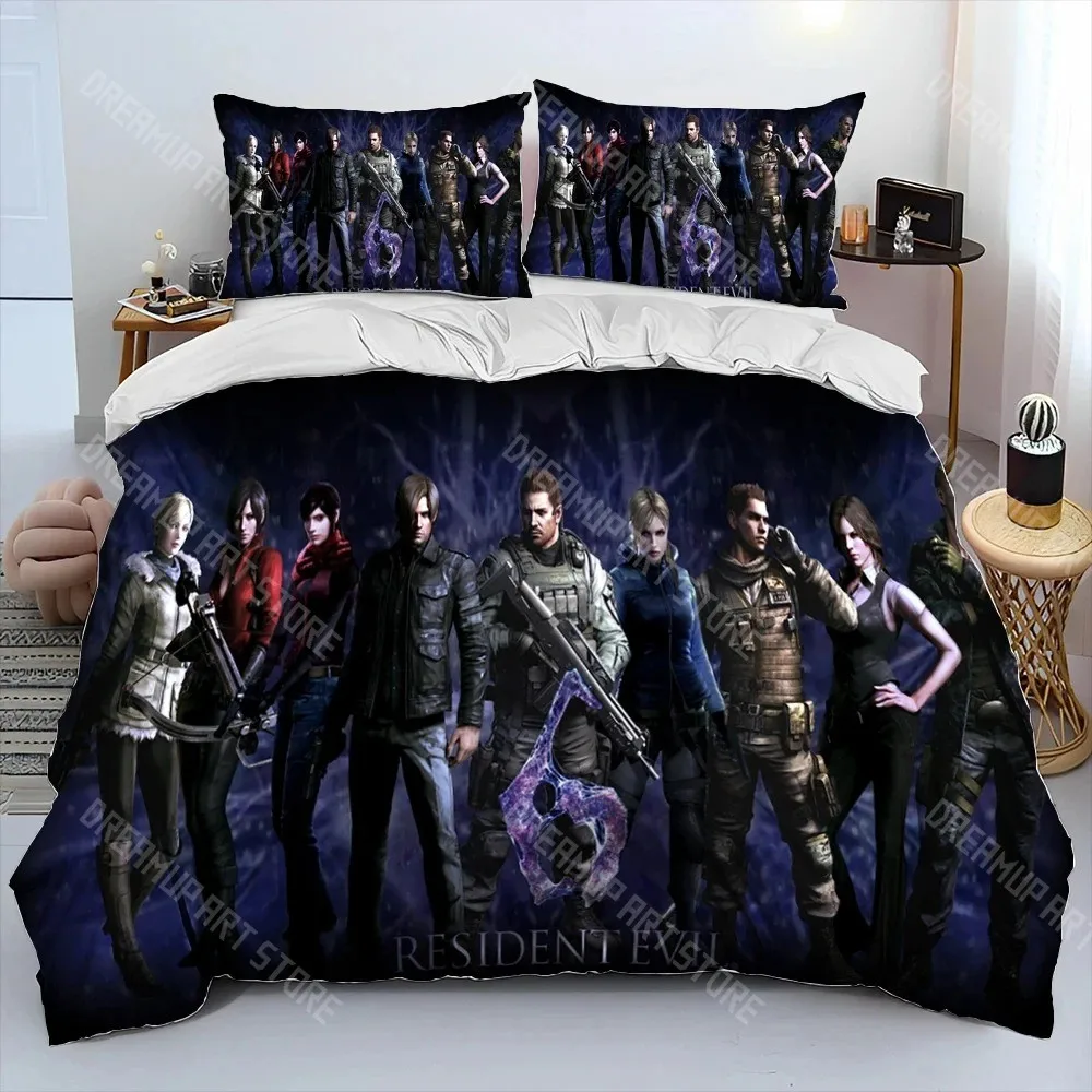 3D Printed R-Resident Game Evil Bedding Set for Boys Girls Duvet Cover Pillowcase Twin Queen King Full Single Double Sizes view 3