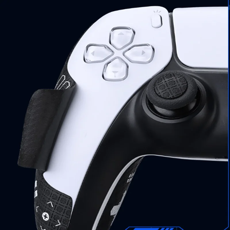 غطاء ملصق مطبوع مضاد للانزلاق لجهاز Playstaion 5 PS5 طقم جلدي متعدد الملمس لامتصاص العرق شريط مقابض مسبق القطع