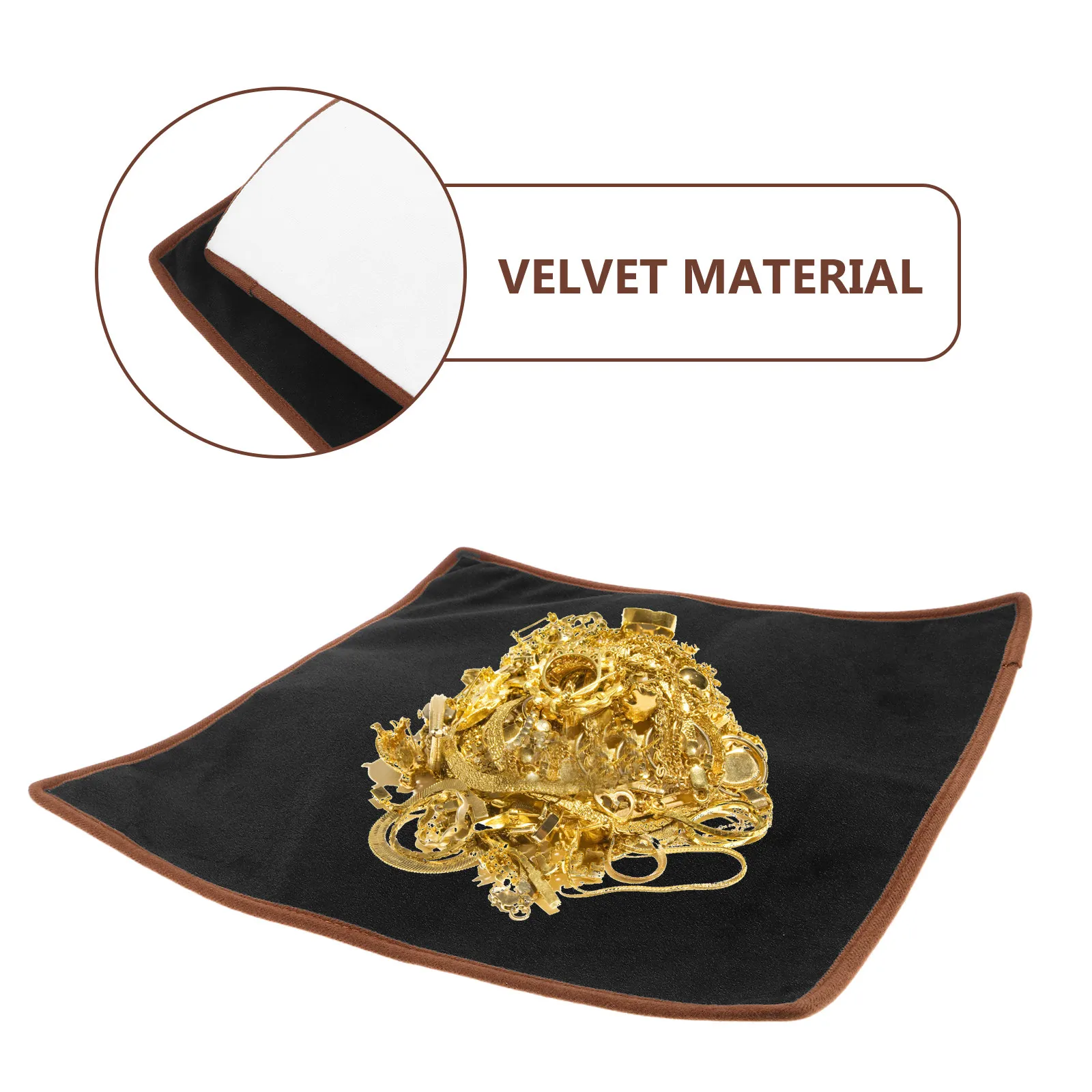 Black Velour Double Sided Jewelry Display Cloth Full Size Pad Craft Show Insert for Tray Boutique Organizer Presentation Mat