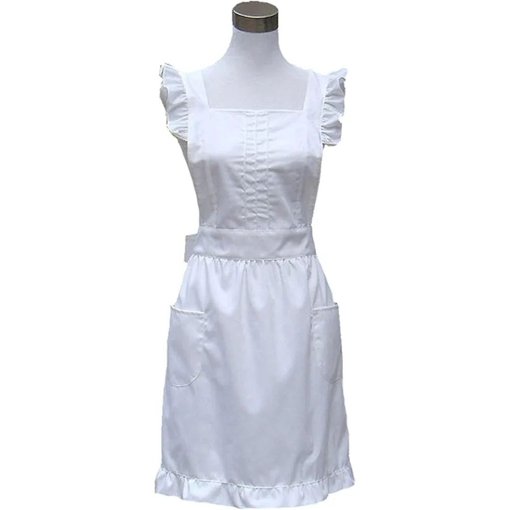 

Cute Lovely Cotton Retro Kitchen Cooking Aprons for Women Girls Vintage Baking Apron with Pockets for Mother Gift