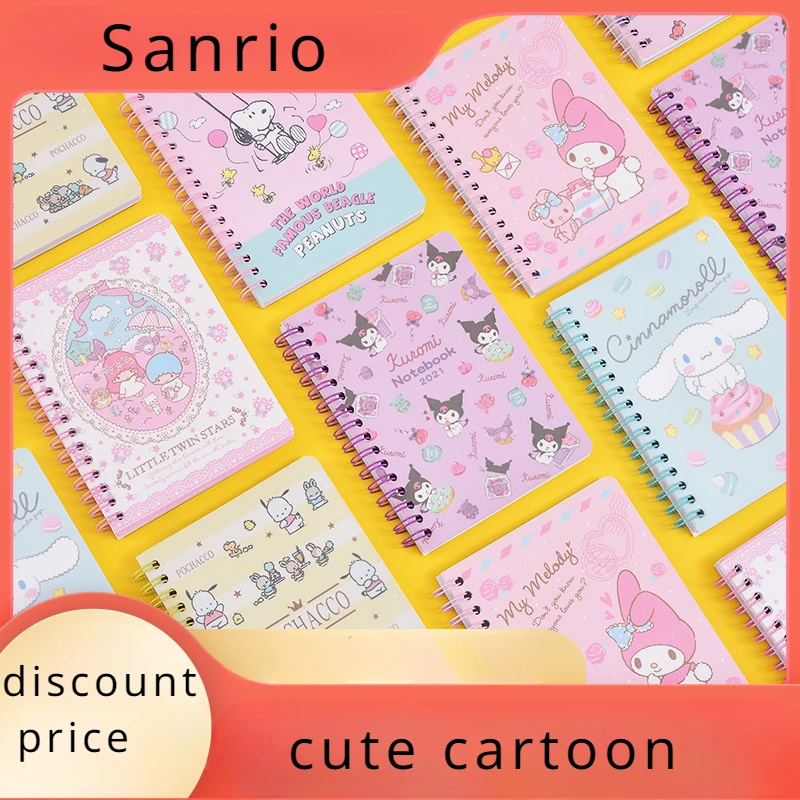 

Sanrio Kurome Cartoon Coil Book Cute Girly Heart A5 Loose-leaf Notebook Notebook