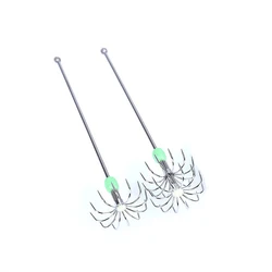 Stainless Steel Double Layers Umbrella Hook Squid Octopus Fishing Jig Hooks