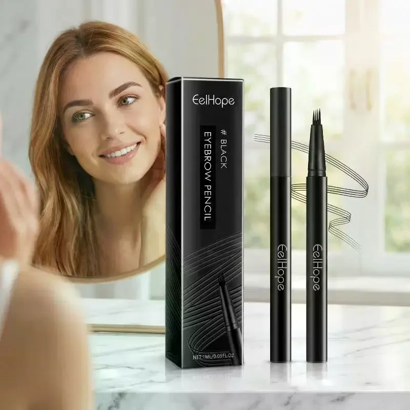 Long Lasting Four Pronged Eyebrow Pencil Waterproof Natural Thickening Brow Tool for  Makeup