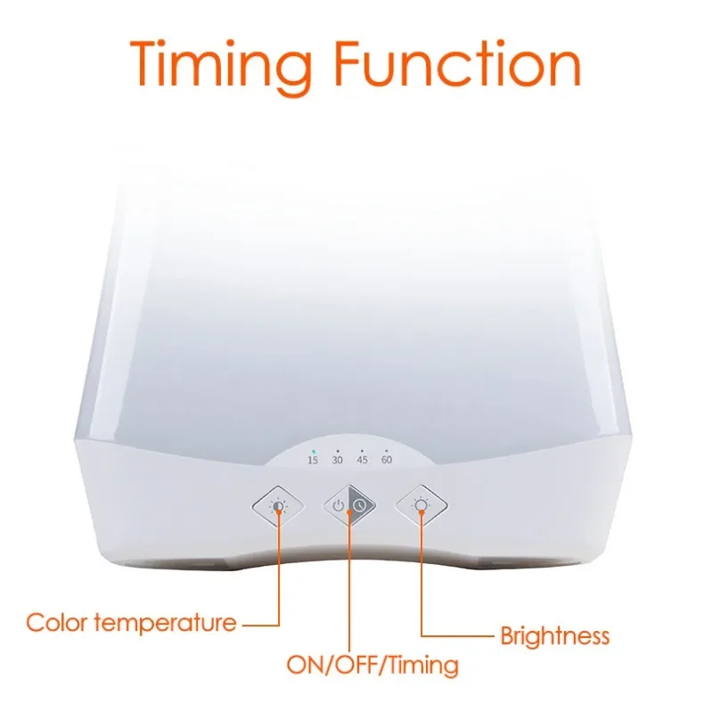 SAD LED Phototherapy Light Bionic-Daylight Affective Disorder Lamp Relief Listless Fatigued Therapy Night Light Stepless Dimming