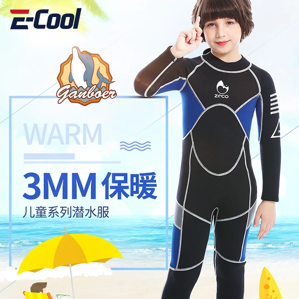 

3mm Neoprene Surfing Wetsuit for Children Jellyfish Swimsuit for Boys and Girls Underwater Diving Suit Kids Scuba Swimwear