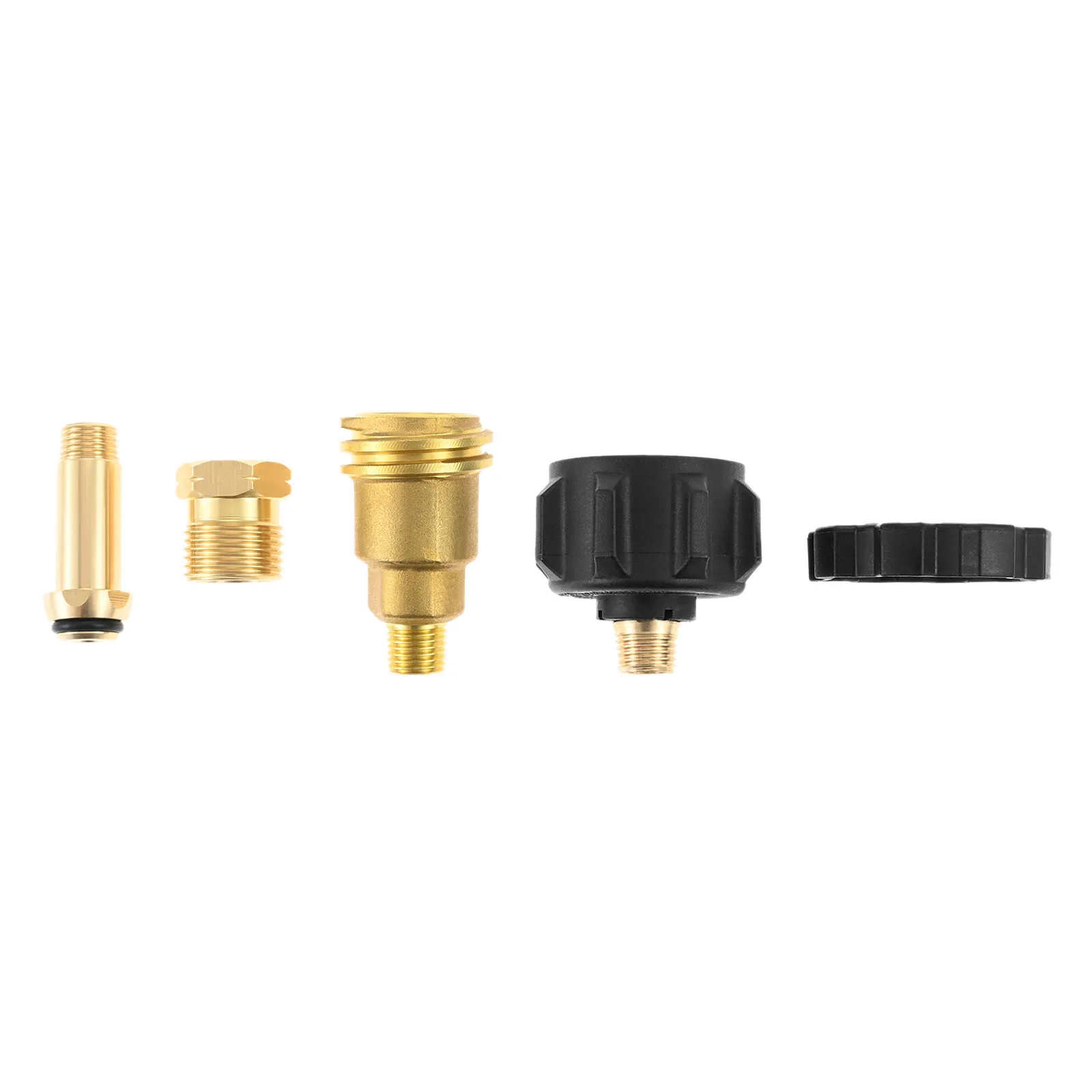 QCC1/POL 프로판 가스 호스 피팅 어댑터(1/4" NPT 커플러 세트 포함) 1/4" 수 파이프 나사 +QCC 유형 1 수 +POL 암 커넥터