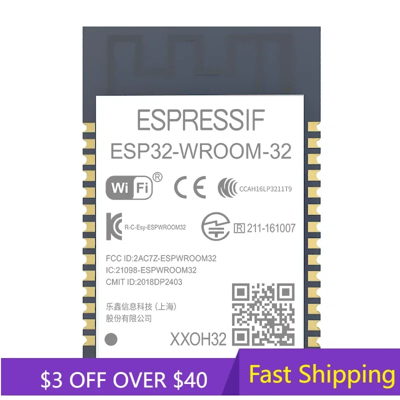 Esp32 sem fio soc módulo duplo núcleo wi-fi + bt/ble mcu 2.4ghz rf transceptor receptor 4mb cpu mcu ESP32-WROOM-32