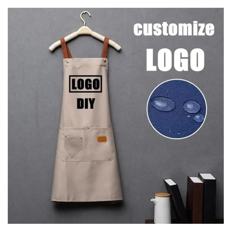 Custom Apron Logo Processing Fee Shopping Bag Chef Coffee Shop Pet Shop Beauty Salon Manicure Cleaning Baking Barbecue Work