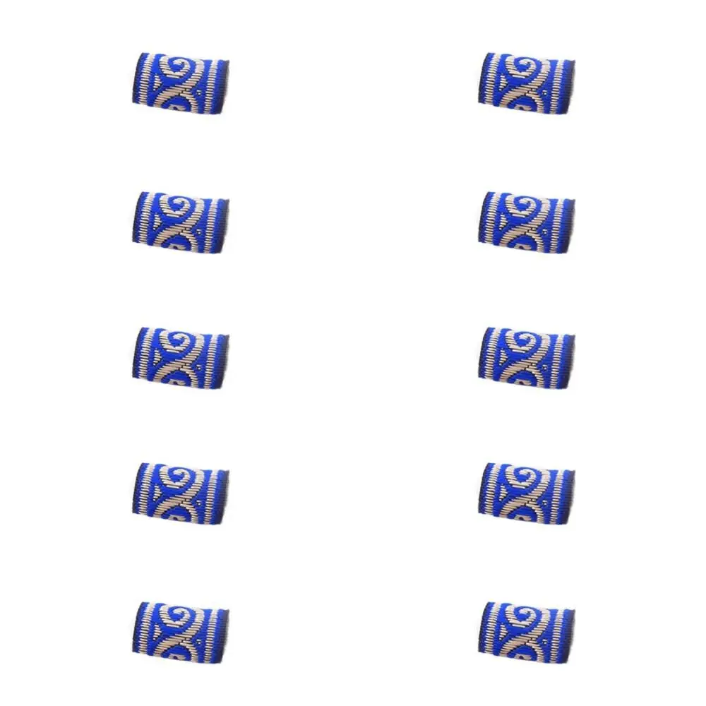 

10Pcs/Set DIY Mini Fabric Hair Braid Beads Hiphop Embroidery Colorful Cloth Dreadlock Beads Reggae Decoration Daily
