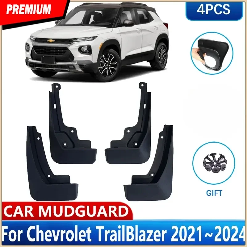 Accessories MudFlaps For Chevrolet TrailBlazer 2021-2024 4x Car Wheel Fender Mud Flaps Guards Splash Protect Mudguards