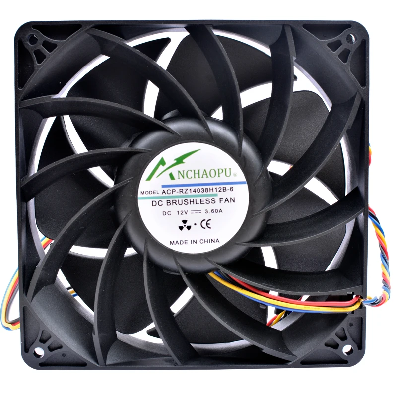 14038 14cm 140x140x38mm 140mm fan DC12V 3.60A 4 lines large air volume suitable for supercomputer server chassis cooling fan