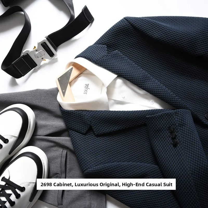 3K Grade Italian High-End Texture Men's Lightweight Luxury Business Casual Suit Jacket Autumn Winter Fashion City Style
