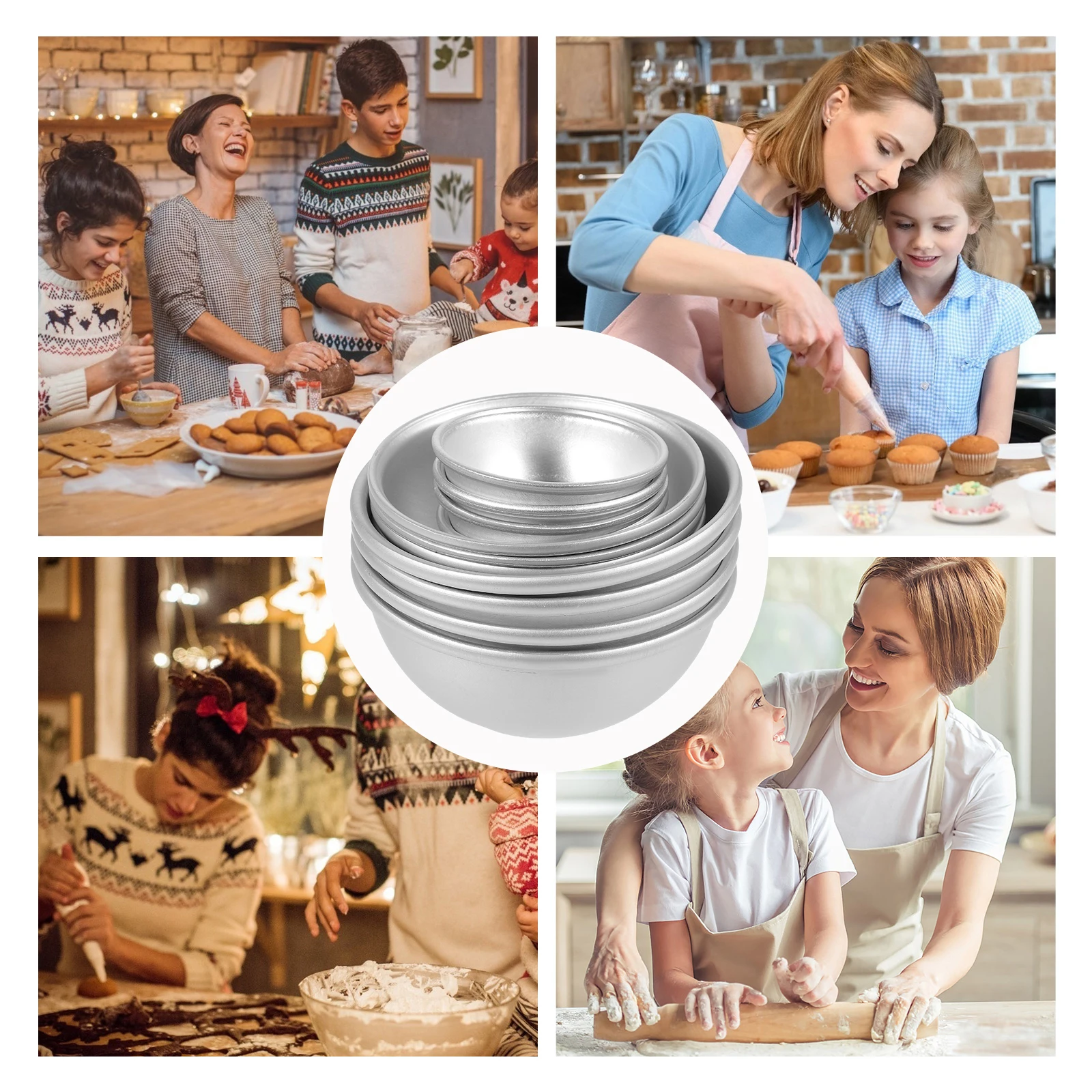 12 Pcs Bath Salt Mold Half Round Ball Shape Bathroom Decor Letter Aluminum Alloy Shaped Molds Baking Tool