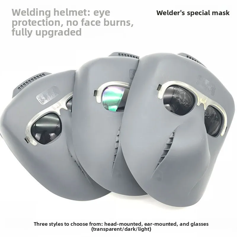 Welding Mask Head-mounted Type Breathable Argon Arc Welding Gas Shielded Welding Special Face Protective Mask for Welders Weldin