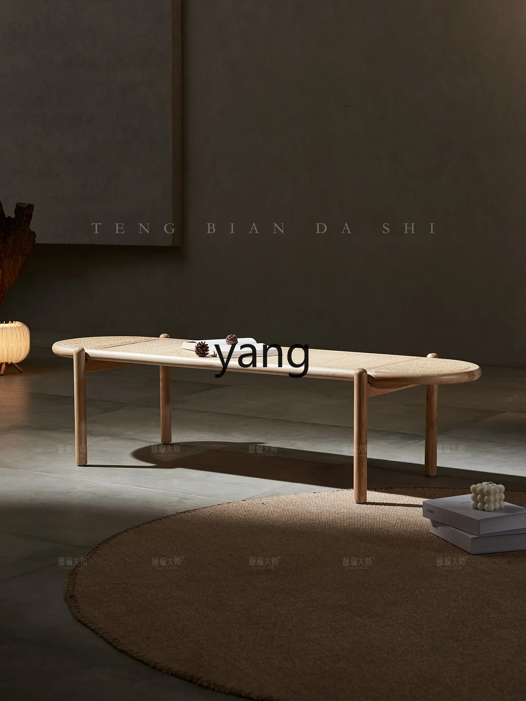 LMM Bed End Stool Home Door Stool Creative Modern and Simple Solid Wood Rectangular Dining Stool