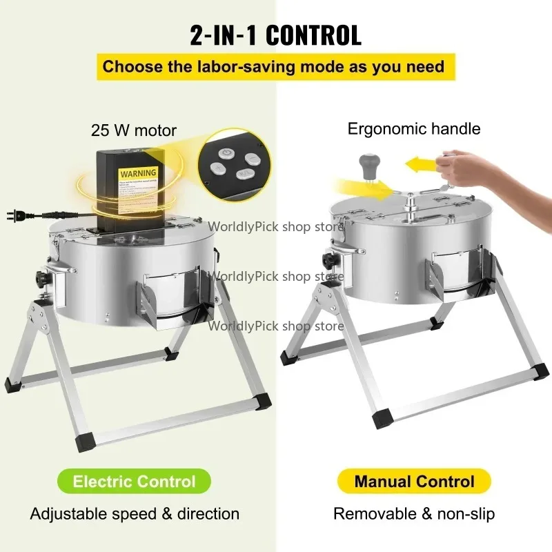 Taglierina per piante idroponiche elettrica e manuale da 16 pollici per foglie di fiori secchi e bagnati Macchina per taglio rotante intrecciata