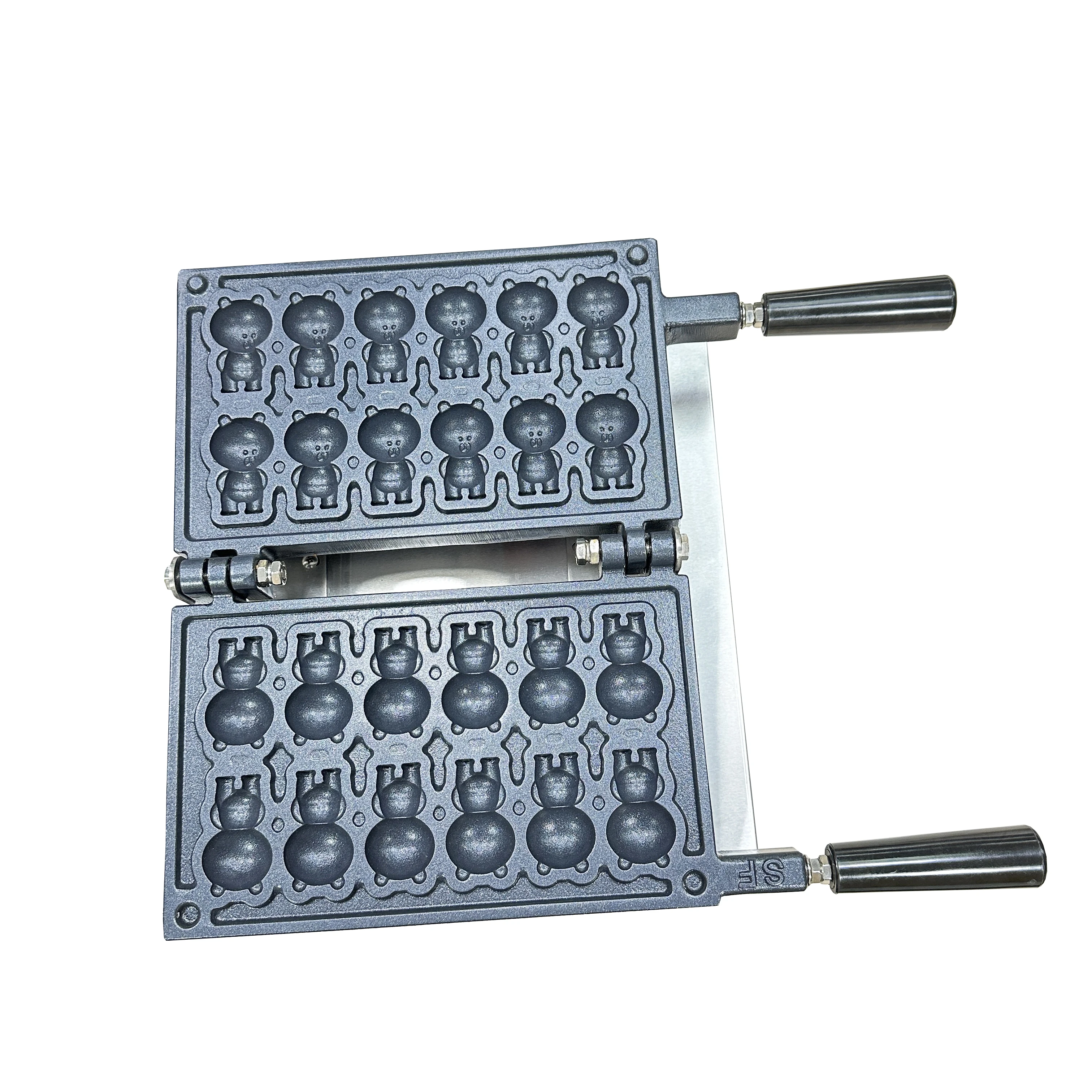 Industrial Waffleras Bear Pancake Machine Pancake Bear Shape Mini Waffle Food Making Machinery for Small Business view 5