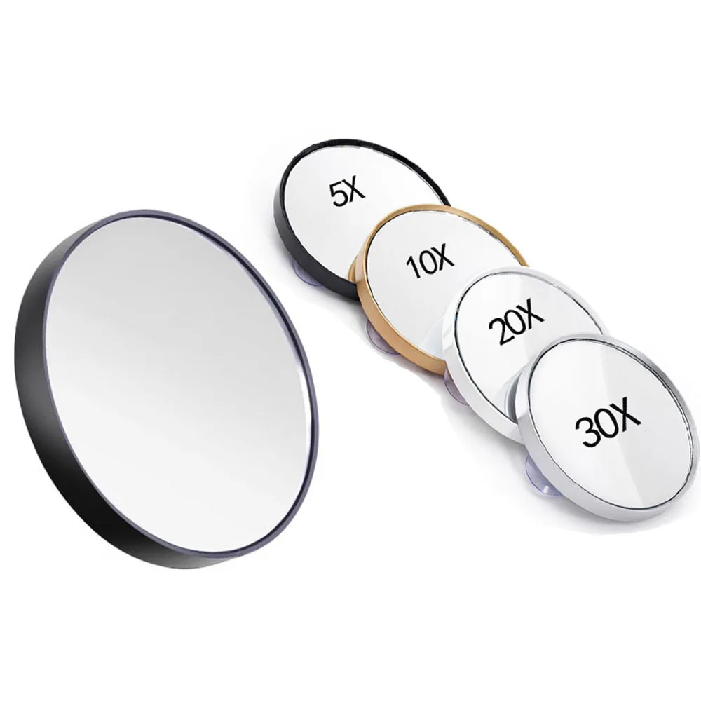 Espejo de aumento 5-30x con ventosa, lupa para espinillas, herramienta compacta para eliminar poros y acné, espejo de maquillaje para baño