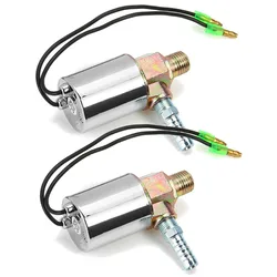 1/2X 150PSI 1/4'' Heavy Duty Air Horn Electric Solenoid Valve Air Horns Chrome Solenoid Valve For Car Train DC12/24V-Fit 1/8 NPT