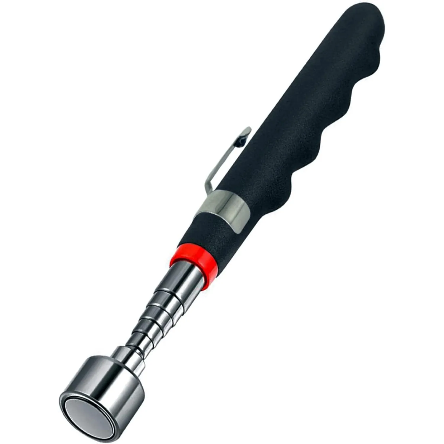 Herramienta de recogida magnética telescópica, palo magnético de 20LB, imán extensible de 30 pulgadas con Clip de bolsillo, útil para herramienta de recogida de difícil alcance