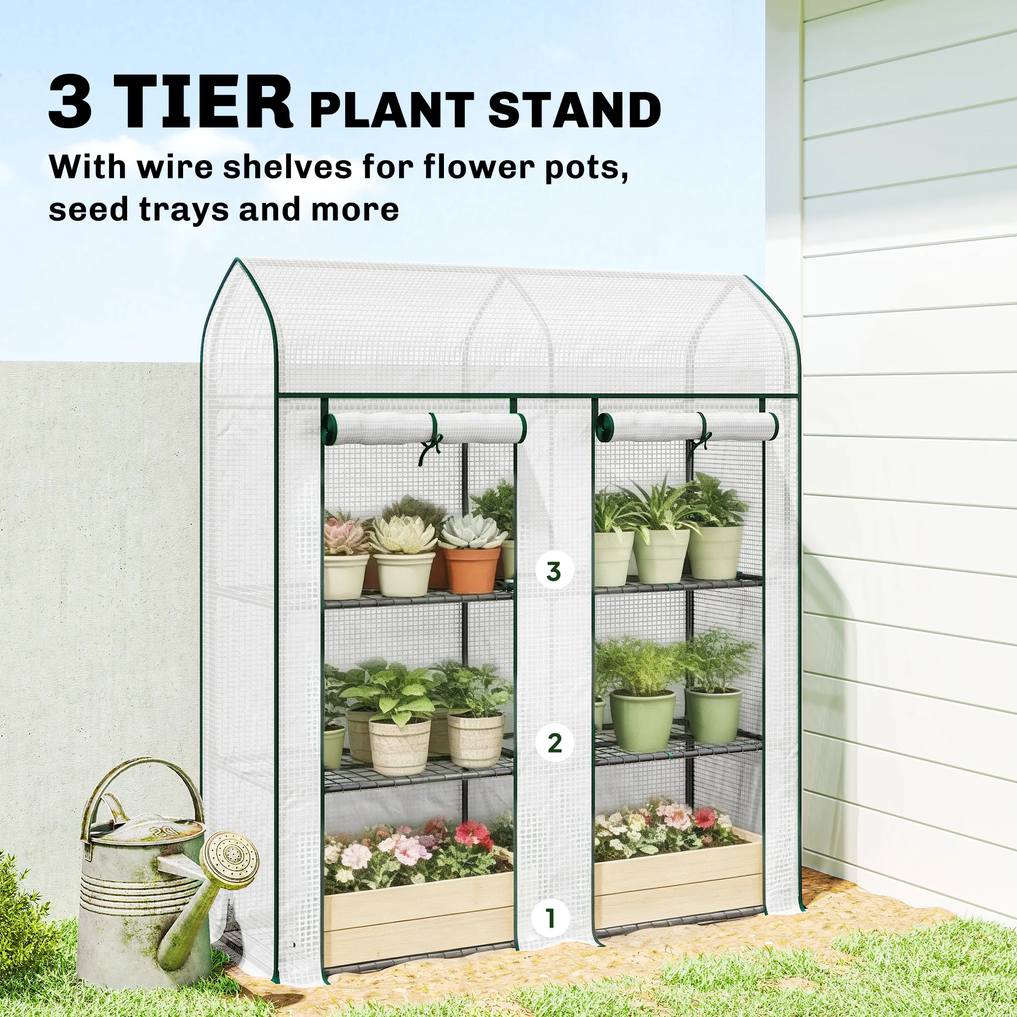 3-stöckiges Mini-Gewächshaus, – Greenhouse Mini Indoor Bewertung und Preis