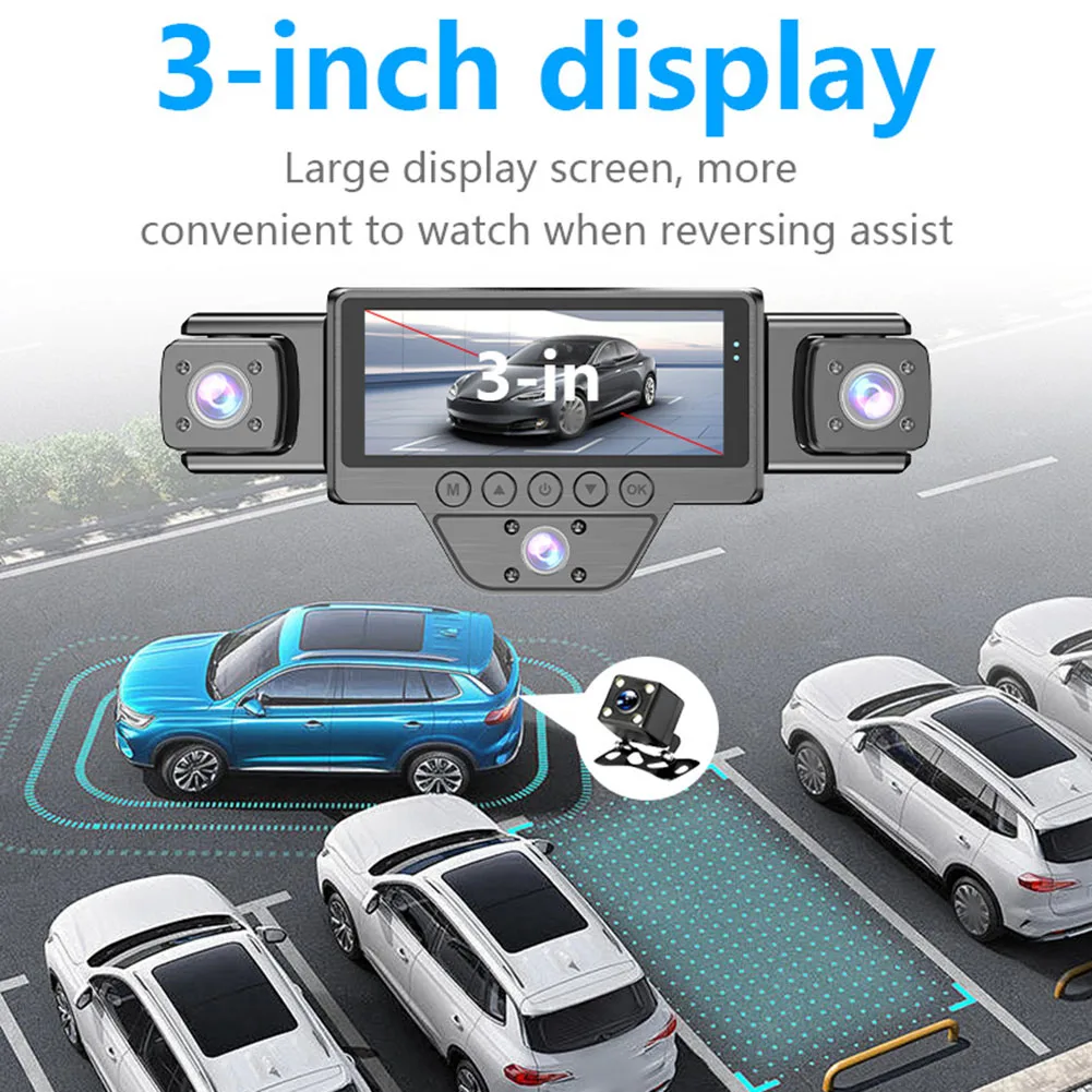 360° 5-Channel Dashcam With WiFi & APP Control 1080P HD Video Recorder Dashcamera 24H Reverse Image Parking Monitoring