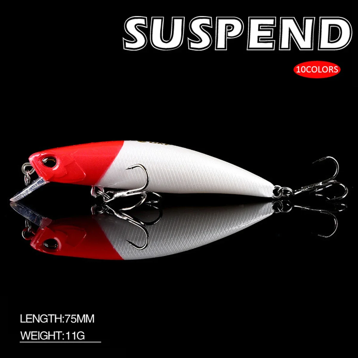 Señuelo jerkbait suspendido 75mm para trucha y carpa – Pececillo artificial - imagen 4