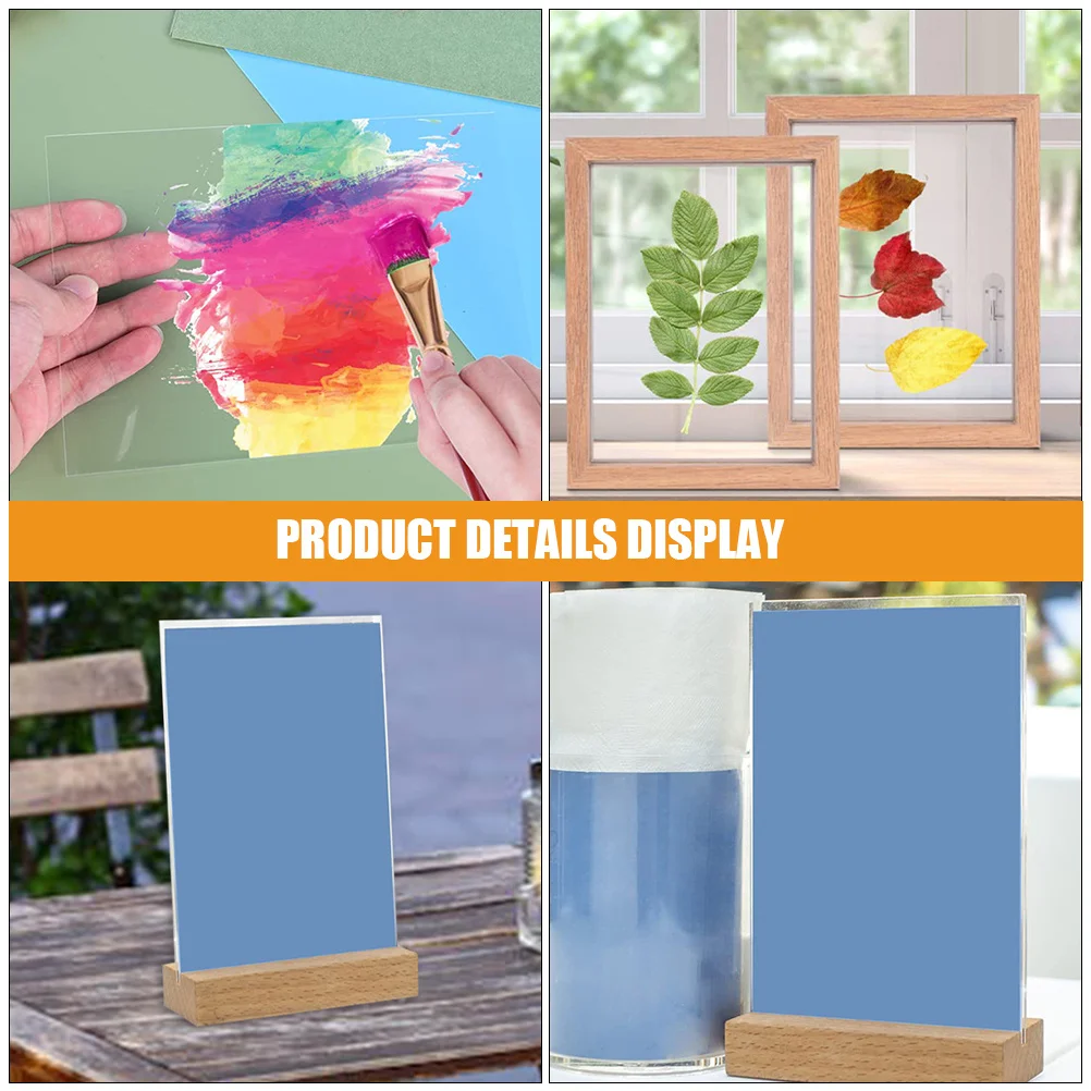 

10Pcs Clear Acrylic Sheets Picture Frame Panels Crafting Projects Easy to Customize for Any Need Acrylic Sheet