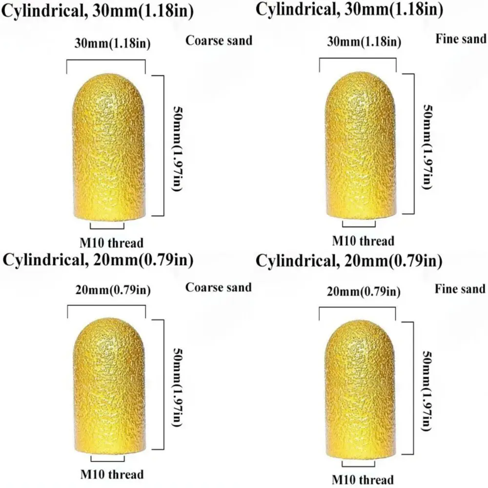 Optional Threaded Port Stone Carving Tool Efficient Durable Grinding Wheel Precision Polishing Milling Cutter For Angle Grinder