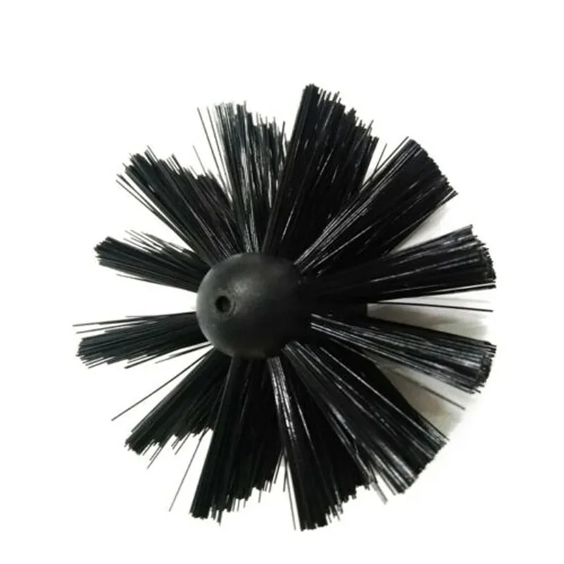 F-T Top To Bottom Chimney Cleaning Brush 8 Rods + Brush Head Anti Fire Nylon Bristles Efficient Flue And Chimney Cleaning Black