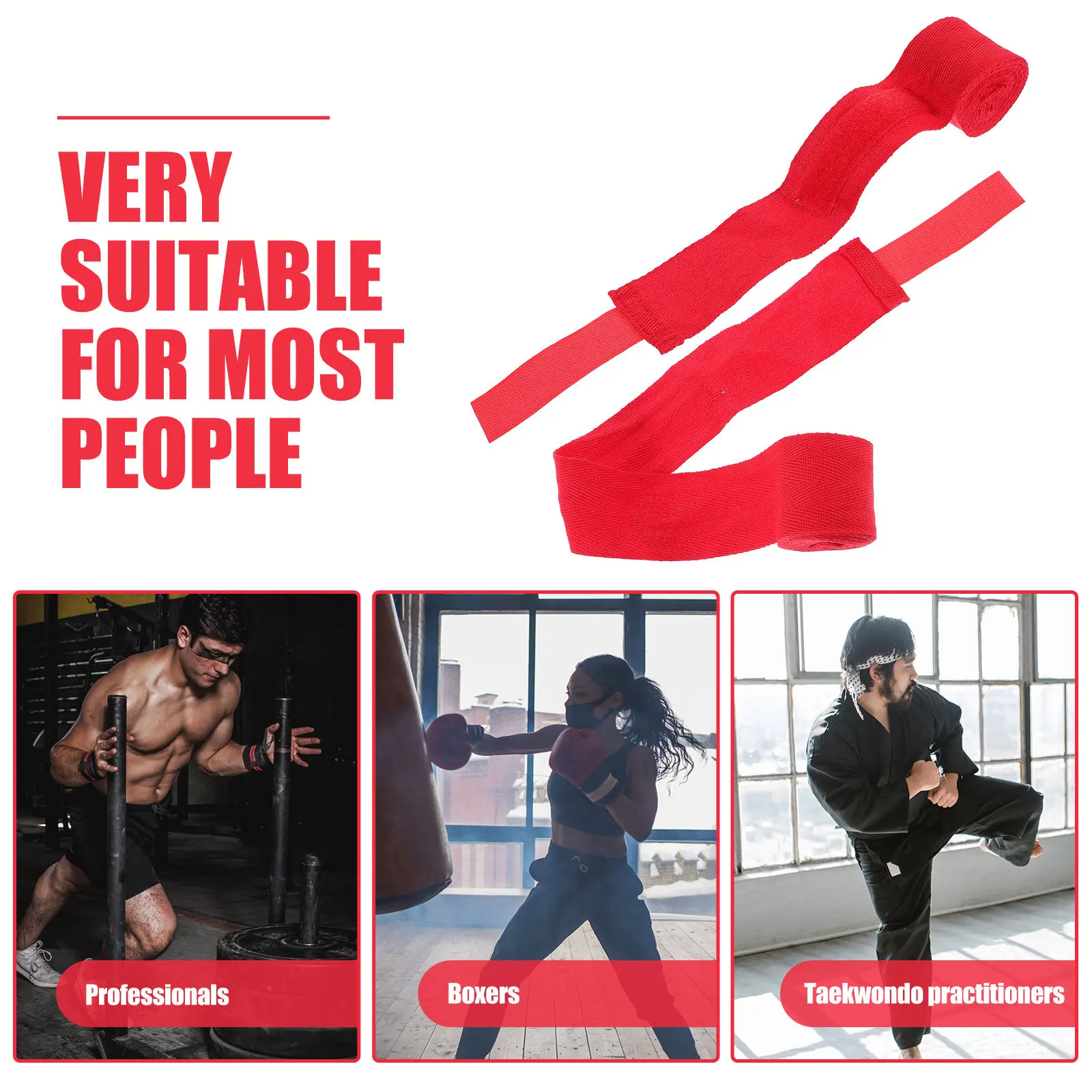 

2 Rolls Boxing Hand Wrap Hand Protective Wrist Strap Sweat Absorbing Durable Breathable Boxing Exercise Wrap Wrist