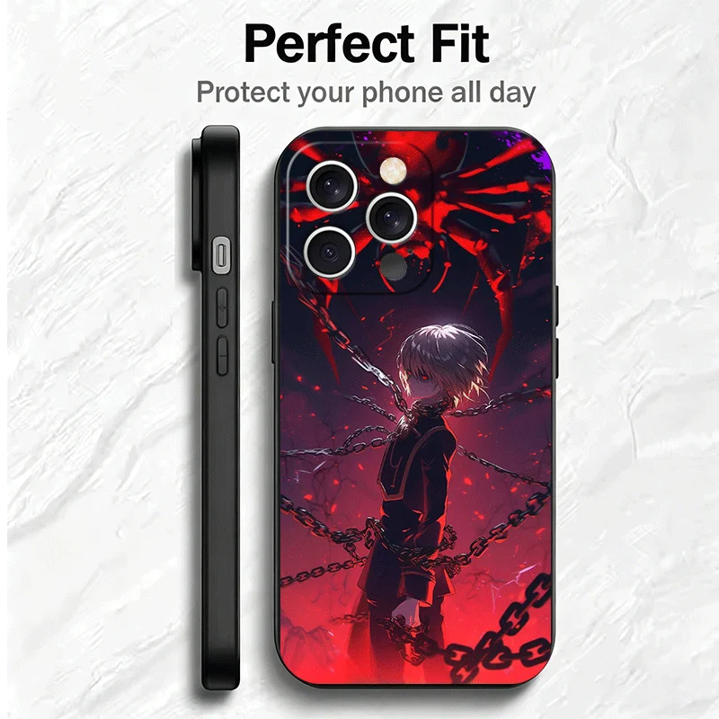 Hunter X-Hunters Kurapika Soft Phone Case for iPhone 11 13 14 15 16 Pro Max 17 Air 16E 12 Mini 7 Black Fundas Back Cover view 5