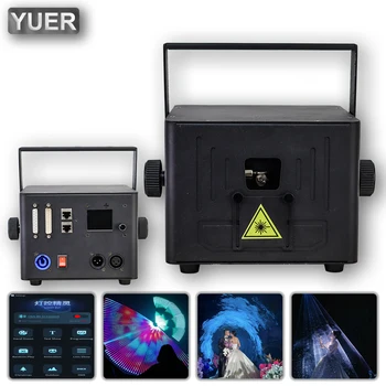 プロジェクターアニメーションスキャナー,rgbステージライト,アプリコントロール,dmx512,dj,ディスコ,ウェディングクラブ,バー,rj45 ilda,5w,YUER-3D